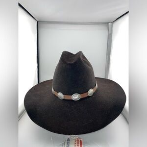 Vintage Bailey brown beaver Fur Felt Cowboy Hat Size 6 7/8​​​​​​​​​​​​​